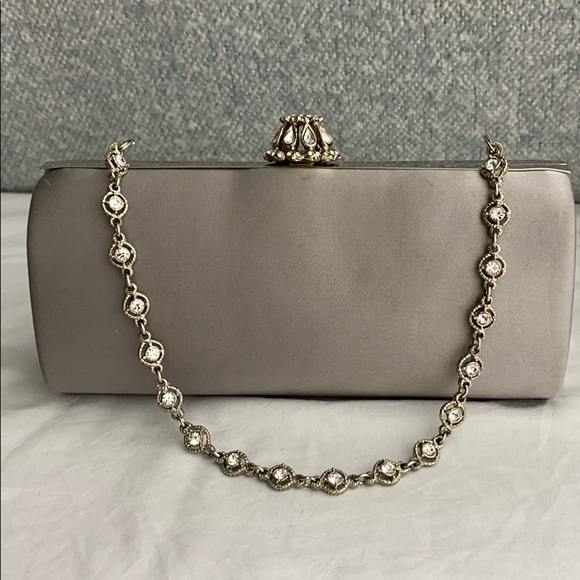 Nordstrom Handbags - Little silver satin evening bag